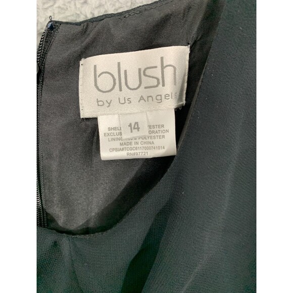 BLUSH by Us Angels Youth 14 Little Black Dress Lined Belt Loops Zip Back - Picture 2 of 11